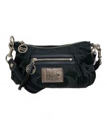 COACH（コーチ）の古着「ポピー シグネチャー 2way ショルダーバッグ」｜ブラック