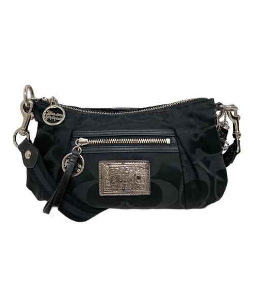 COACH（コーチ）COACH (コーチ) ポピー シグネチャー 2way ショルダーバッグ ブラックの古着・服飾アイテム
