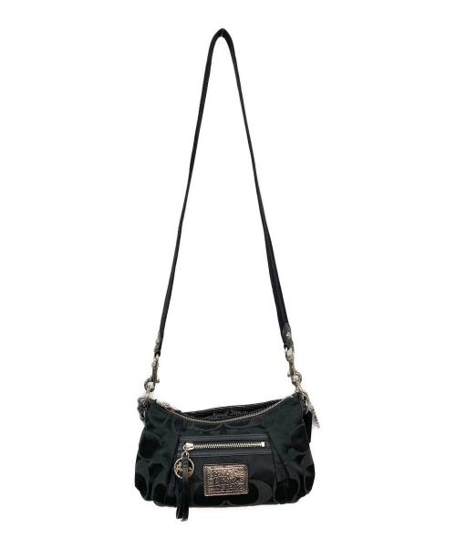 COACH（コーチ）COACH (コーチ) ポピー シグネチャー 2way ショルダーバッグ ブラックの古着・服飾アイテム