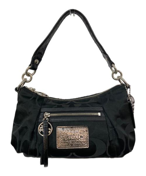COACH（コーチ）COACH (コーチ) ポピー シグネチャー 2way ショルダーバッグ ブラックの古着・服飾アイテム