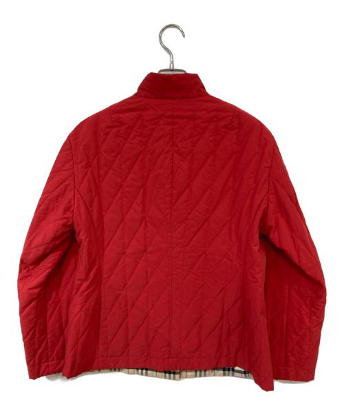 BURBERRY LONDON（バーバリーロンドン）BURBERRY LONDON (バーバリーロンドン) 裏ノヴァチェックキルティングジャケット レッド×ベージュ サイズ:40の古着・服飾アイテム