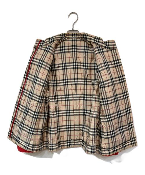 BURBERRY LONDON（バーバリーロンドン）BURBERRY LONDON (バーバリーロンドン) 裏ノヴァチェックキルティングジャケット レッド×ベージュ サイズ:40の古着・服飾アイテム