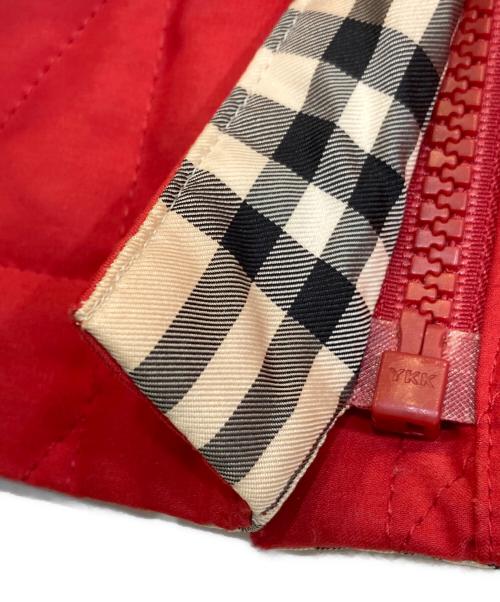 BURBERRY LONDON（バーバリーロンドン）BURBERRY LONDON (バーバリーロンドン) 裏ノヴァチェックキルティングジャケット レッド×ベージュ サイズ:40の古着・服飾アイテム