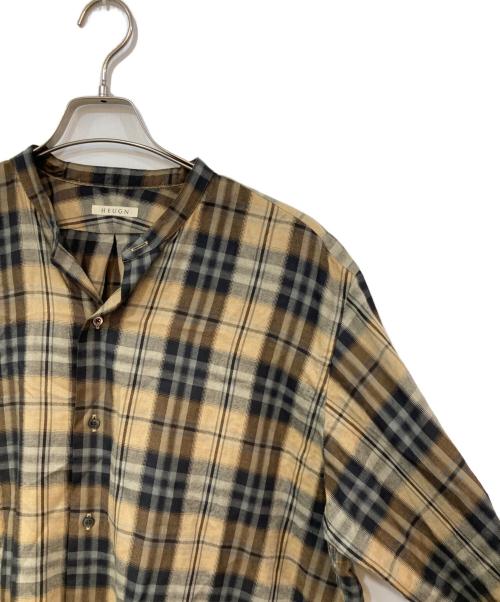 HEUGN（ユーゲン）HEUGN (ユーゲン) EX MORRIS：シャツ ブラウン サイズ:SIZE 3の古着・服飾アイテム