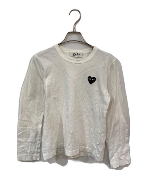 PLAY COMME des GARCONS（プレイコムデギャルソン）PLAY COMME des GARCONS (プレイコムデギャルソン) ロングスリーブカットソー ホワイト サイズ:SIZE Mの古着・服飾アイテム