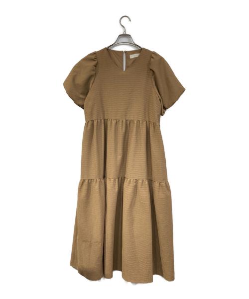 B:MING by BEAMS（ビーミングバイビームス）B:MING by BEAMS (ビーミングバイビームス) シアーサッカー ワンピース ブラウン サイズ:SIZE Sの古着・服飾アイテム