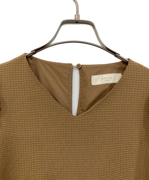 B:MING by BEAMS（ビーミングバイビームス）B:MING by BEAMS (ビーミングバイビームス) シアーサッカー ワンピース ブラウン サイズ:SIZE Sの古着・服飾アイテム