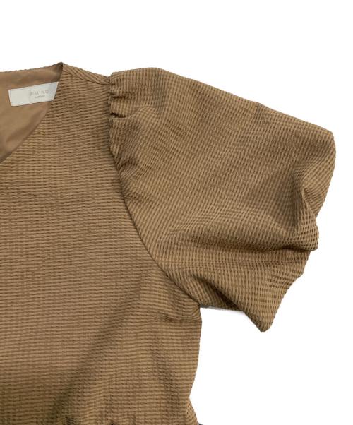 B:MING by BEAMS（ビーミングバイビームス）B:MING by BEAMS (ビーミングバイビームス) シアーサッカー ワンピース ブラウン サイズ:SIZE Sの古着・服飾アイテム