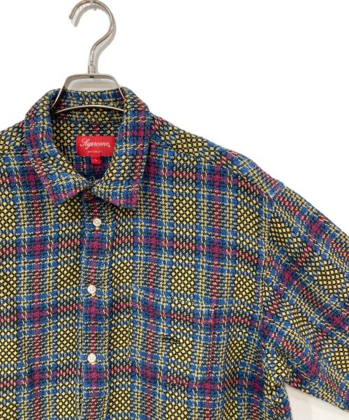 SUPREME（シュプリーム）Supreme (シュプリーム) Basket Weave Plaid Shirts イエロー サイズ:Lの古着・服飾アイテム
