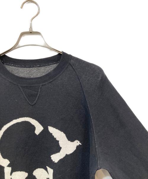 lucien pellat-finet（ルシアン・ペラフィネ）lucien pellat-finet (ルシアン・ペラフィネ) カシミヤ混 スカルニットスウェット ブラック サイズ:SIZE Mの古着・服飾アイテム