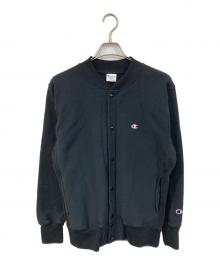 Champion（チャンピオン）の古着「リバースウィーブ スナップスウェットシャツ」｜ブラック