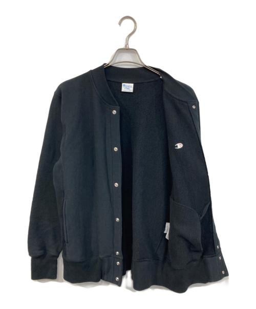 Champion（チャンピオン）Champion (チャンピオン) リバースウィーブ スナップスウェットシャツ ブラック サイズ:SIZE XLの古着・服飾アイテム
