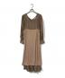 HER LIP TO（ハーリップトゥ）の古着「Side Bow Vintage Twill Dress」｜ピンク