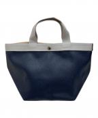 Herve Chapelierエルベシャプリエ）の古着「707GP リュクス 舟形トートバッグ」｜ネイビー×アージェント