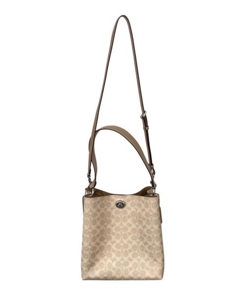 COACH（コーチ）COACH (コーチ) 2WAYショルダーバッグ ベージュの古着・服飾アイテム