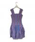 Vivienne Westwood (ヴィヴィアンウエストウッド) ストライプフレアワンピース ブルー×レッド サイズ:38：11000円
