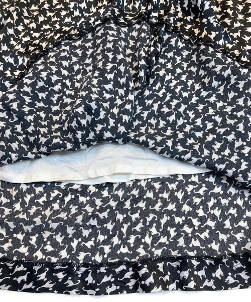 Vivienne Westwood RED LABEL（ヴィヴィアンウエストウッドレッドレーベル）Vivienne Westwood RED LABEL (ヴィヴィアンウエストウッドレッドレーベル) 猫柄 シャツワンピース ブラック×ホワイト サイズ:42の古着・服飾アイテム