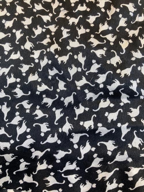 Vivienne Westwood RED LABEL（ヴィヴィアンウエストウッドレッドレーベル）Vivienne Westwood RED LABEL (ヴィヴィアンウエストウッドレッドレーベル) 猫柄 シャツワンピース ブラック×ホワイト サイズ:42の古着・服飾アイテム