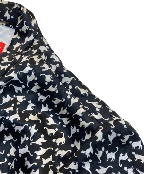 Vivienne Westwood RED LABEL（ヴィヴィアンウエストウッドレッドレーベル）Vivienne Westwood RED LABEL (ヴィヴィアンウエストウッドレッドレーベル) 猫柄 シャツワンピース ブラック×ホワイト サイズ:42の古着・服飾アイテム