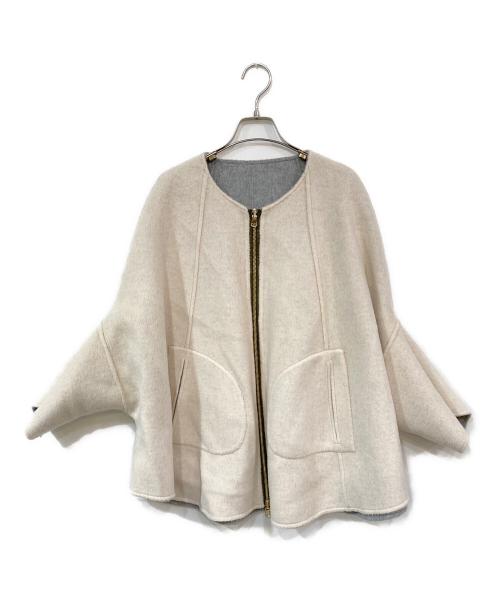 Risley（リズレー）RISLEY (リズレー) リバーシブルポンチョコート グレー サイズ:Fの古着・服飾アイテム