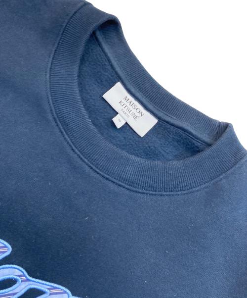 maison kitsune（メゾンキツネ）MAISON KITSUNE (メゾンキツネ) ロゴスウェット ネイビー サイズ:Mの古着・服飾アイテム