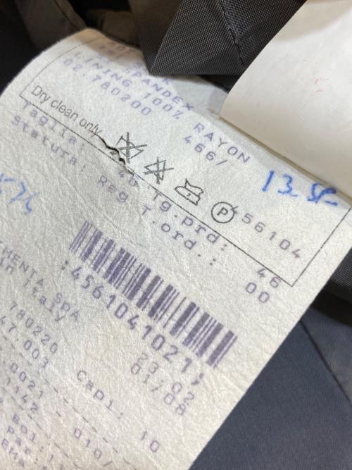 GIORGIO ARMANI（ジョルジョアルマーニ）GIORGIO ARMANI (ジョルジョアルマーニ) ウールセットアップスーツ グレー サイズ:-の古着・服飾アイテム