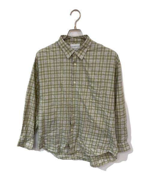tieornot（タイオーノット）tieornot (タイオーノット) THOMAS MASON (トーマスメイソン) OPEN COLLAR SHIRT ネイビー サイズ:SIZE Mの古着・服飾アイテム