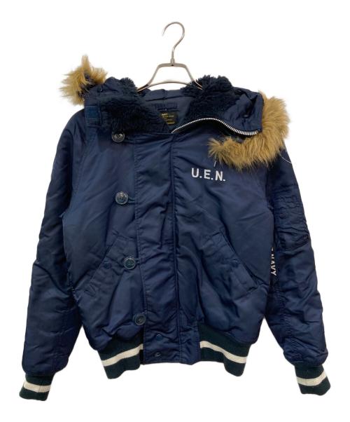 uniform experiment（ユニフォームエクスペリメント）uniform experiment (ユニフォームエクスペリメント) ALPHA (アルファ) N-2Bジャケット ネイビー サイズ:SIZE Sの古着・服飾アイテム