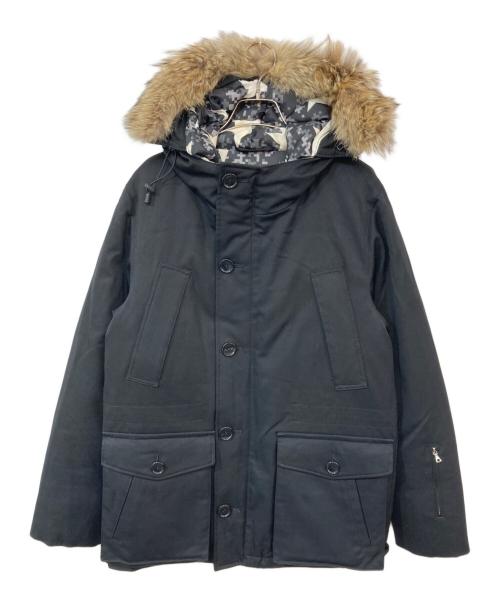 SOPHNET.（ソフネット）SOPHNET. (ソフネット) 2LAYER WOOL FUR DOWNJACKET ブラック サイズ:Sの古着・服飾アイテム