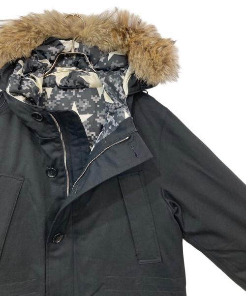 SOPHNET.（ソフネット）SOPHNET. (ソフネット) 2LAYER WOOL FUR DOWNJACKET ブラック サイズ:Sの古着・服飾アイテム