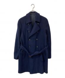 CARUSO（カルーゾ）の古着「ウールカシミヤ ダブルコート」｜ネイビー