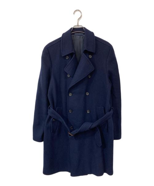 CARUSO（カルーゾ）CARUSO (カルーゾ) ウールカシミヤ ダブルコート ネイビー サイズ:52Rの古着・服飾アイテム