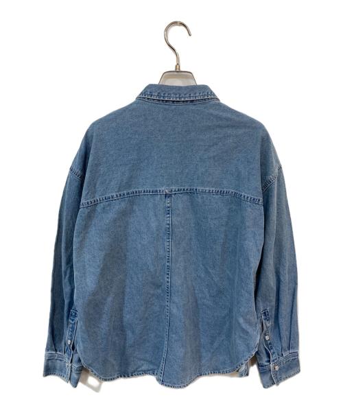 HER LIP TO（ハーリップトゥ）HER LIP TO (ハーリップトゥ) Emblem Logo Denim Shirt Jacket インディゴ サイズ:FREEの古着・服飾アイテム