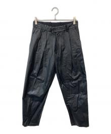 stein（シュタイン）の古着「FAKE LEATHER TROUSERS」｜ブラック
