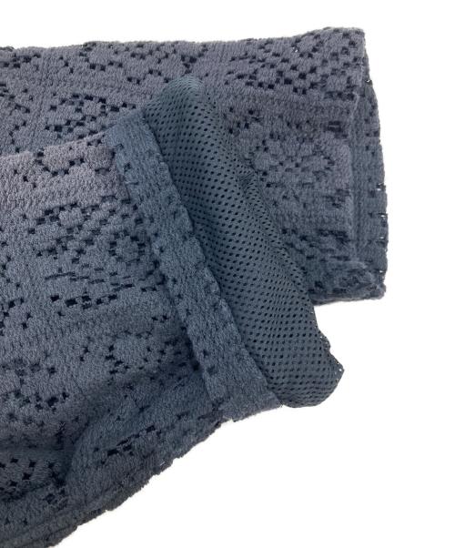 SASQUATCHfabrix.（サスクワッチファブリックス）SASQUATCHfabrix. (サスクワッチファブリックス) KNIT LACE OPEN COLLAR SHIRT/ニット レース オープン カラー  シャツ ブラック サイズ:SIZE Mの古着・服飾アイテム
