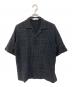 SASQUATCHfabrix.（サスクワッチファブリックス）の古着「KNIT LACE OPEN COLLAR SHIRT/ニット レース オープン カラー  シャツ」｜ブラック