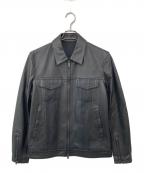 JOSEPHジョゼフ）の古着「ライトラムナッパレザー Ｇジャンタイプ」｜ブラック