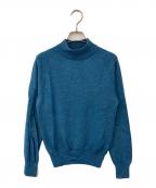 STEVEN ALANスティーブンアラン）の古着「WOOL HIGH GAUGE HIGH NECK KNIT」｜ブルー
