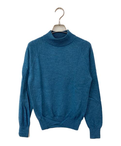 STEVEN ALAN（スティーブンアラン）STEVEN ALAN (スティーブンアラン) WOOL HIGH GAUGE HIGH NECK KNIT ブルー サイズ:-の古着・服飾アイテム