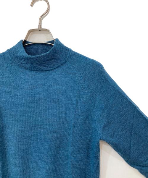 STEVEN ALAN（スティーブンアラン）STEVEN ALAN (スティーブンアラン) WOOL HIGH GAUGE HIGH NECK KNIT ブルー サイズ:-の古着・服飾アイテム