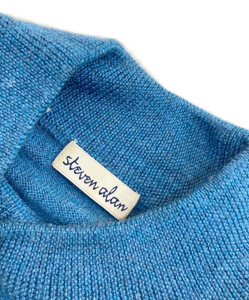 STEVEN ALAN（スティーブンアラン）STEVEN ALAN (スティーブンアラン) WOOL HIGH GAUGE HIGH NECK KNIT ブルー サイズ:-の古着・服飾アイテム