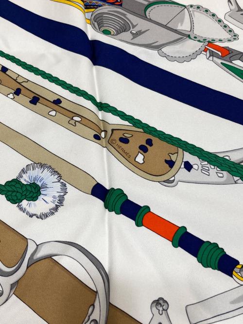 HERMES（エルメス）HERMES (エルメス) カレ ウォッシュ90 ホワイトの古着・服飾アイテム