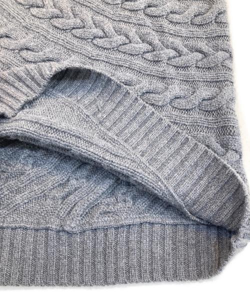 MaxMara（マックスマーラ）MaxMara (マックスマーラ) カシミヤ混 ウール タートルネック ニットワンピース グレー サイズ:Sの古着・服飾アイテム