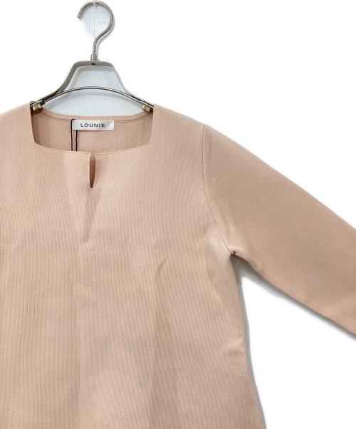 LOUNIE（ルーニー）LOUNIE (ルーニー) 袖パール ニット ワンピース ピンク サイズ:Fの古着・服飾アイテム