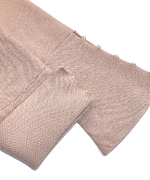 LOUNIE（ルーニー）LOUNIE (ルーニー) 袖パール ニット ワンピース ピンク サイズ:Fの古着・服飾アイテム