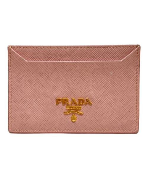 PRADA（プラダ）PRADA (プラダ) SAFFIANO CUIR BALTICOカードケース ピンクの古着・服飾アイテム