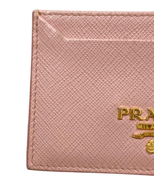 PRADA（プラダ）PRADA (プラダ) SAFFIANO CUIR BALTICOカードケース ピンクの古着・服飾アイテム