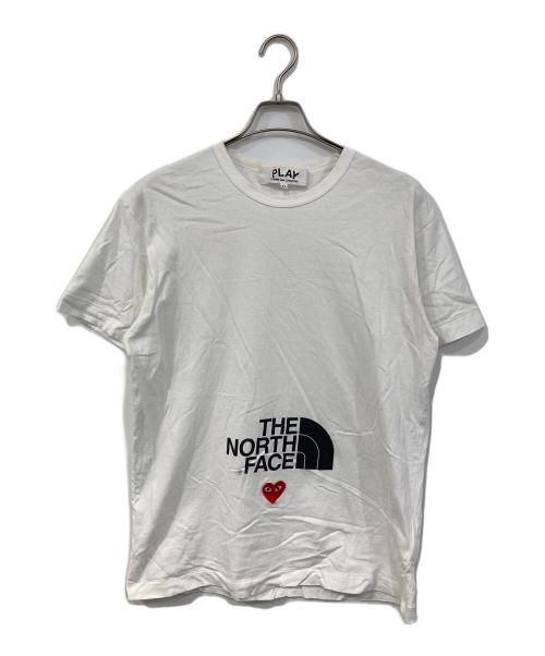 PLAY COMME des GARCONS（プレイコムデギャルソン）PLAY COMME des GARCONS (プレイコムデギャルソン) THE NORTH FACE (ザ ノース フェイス) プリントカットソー ホワイト サイズ:SIZE XLの古着・服飾アイテム