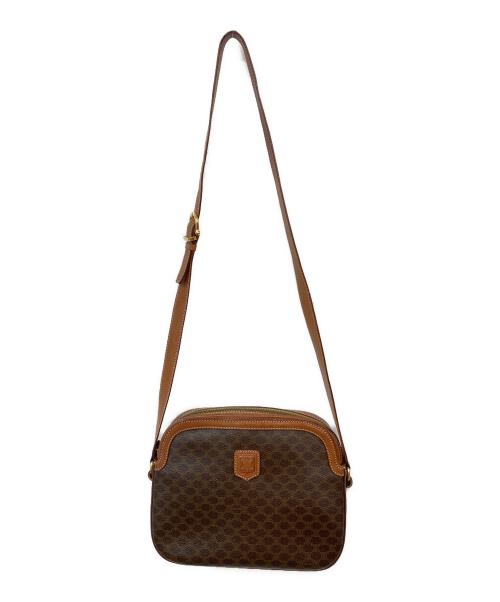 CELINE（セリーヌ）CELINE (セリーヌ) マカダムショルダーバッグ ブラウンの古着・服飾アイテム