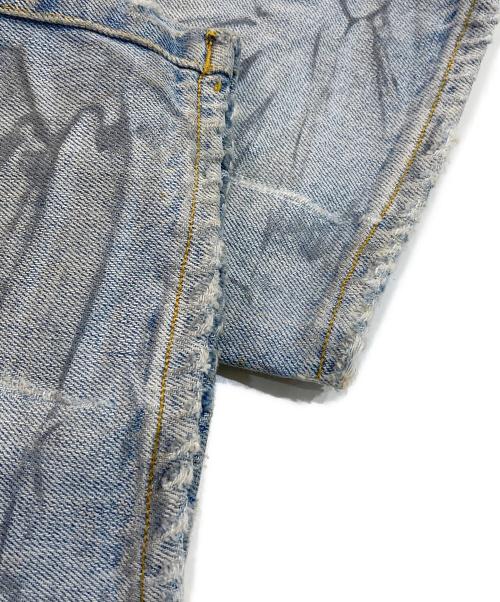 BALMAIN（バルマン）BALMAIN (バルマン) 加工ストレートバイカーデニムパンツ インディゴ サイズ:31の古着・服飾アイテム